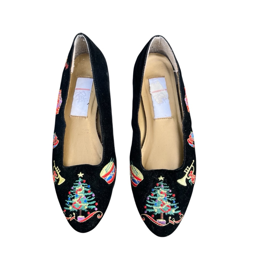 Vintage 1990’s Rate velvet Christmas loafers